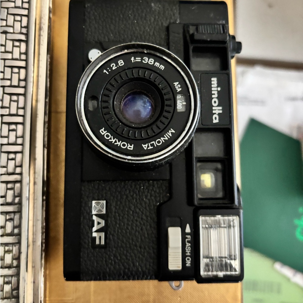 Black AF Minolta Retro Antique old Camera